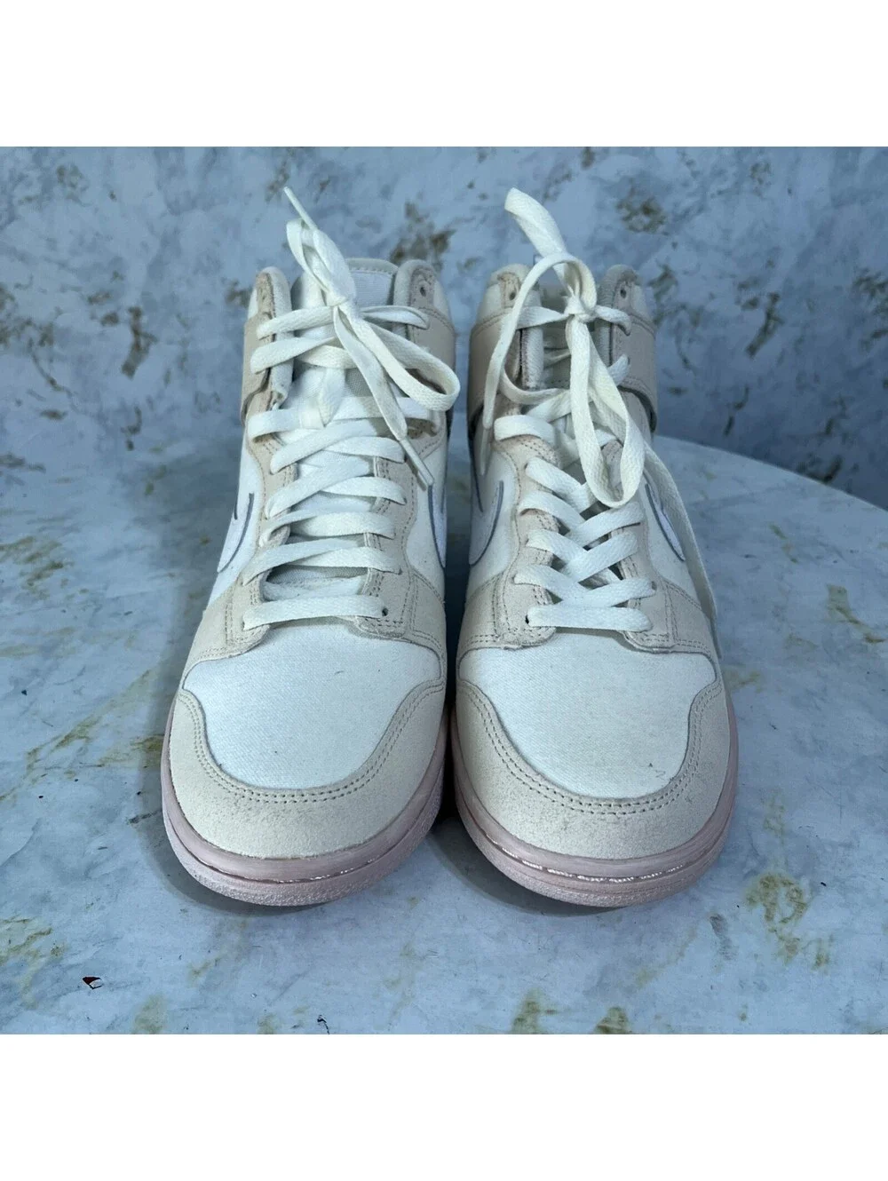 Nike Dunk High Retro Premium Men's Size 9 Shoes White Pink Athletic Sneakers
